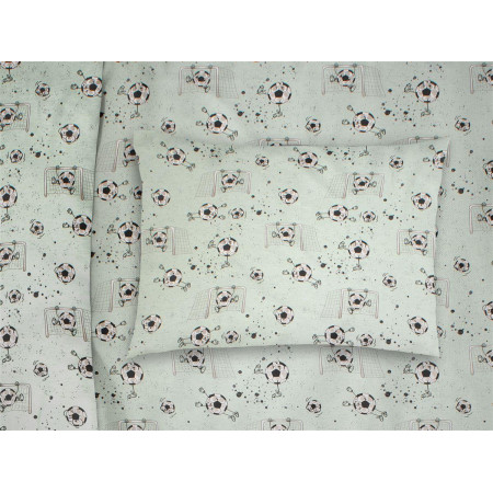 ΜΑΞΙΛΑΡΟΘΗΚΗ ΕΜΠΡΙΜΕ kids Football 522 50X70 Mint 100% Cotton