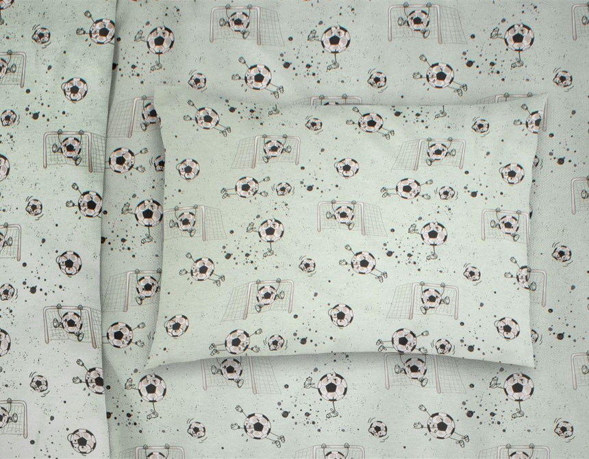 ΜΑΞΙΛΑΡΟΘΗΚΗ ΕΜΠΡΙΜΕ kids Football 522 50X70 Mint 100% Cotton