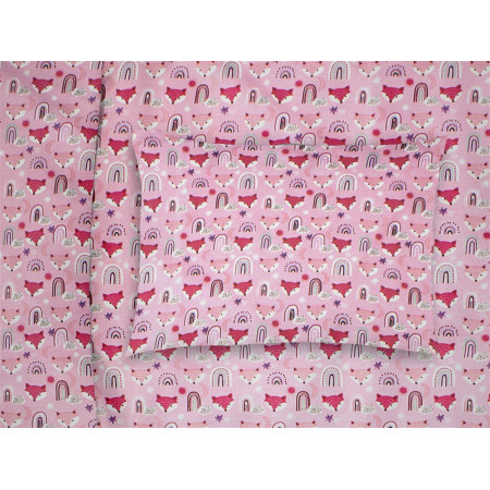 ΜΑΞΙΛΑΡΟΘΗΚΗ ΕΜΠΡΙΜΕ bebe Fox 525 35X45 Pink 100% Cotton
