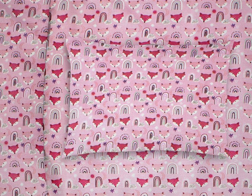 ΜΑΞΙΛΑΡΟΘΗΚΗ ΕΜΠΡΙΜΕ bebe Fox 525 35X45 Pink 100% Cotton