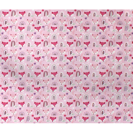 ΠΑΝΑ ΧΑΣΕ bebe Fox 525 80X80 Pink 100% Cotton