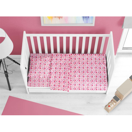 ΣΕΝΤΟΝΙΑ ΕΜΠΡΙΜΕ ΣΕΤ 3 τεμ bebe Fox 525 120X160 Pink 100% Cotton