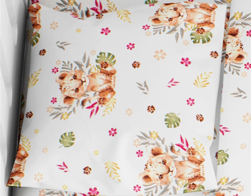 ΜΑΞΙΛΑΡΟΘΗΚΗ ΕΜΠΡΙΜΕ bebe Lion Cub 530 35X45 Beige 100% Cotton