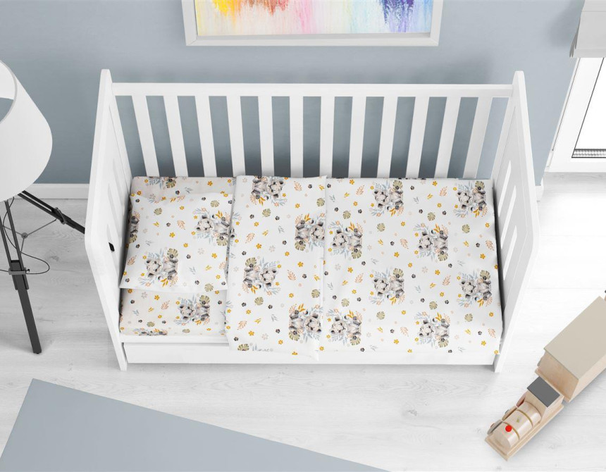 ΣΕΝΤΟΝΙΑ ΕΜΠΡΙΜΕ ΣΕΤ 3 τεμ bebe Lion Cub 531 120X160 Grey 100% Cotton
