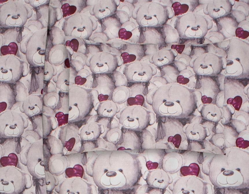 ΜΑΞΙΛΑΡΟΘΗΚΗ ΕΜΠΡΙΜΕ bebe Teddy Bear 536 35X45 Purple 100% Cotton
