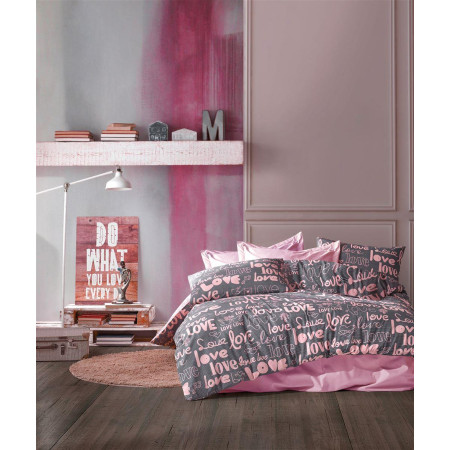 ΠΑΠΛΩΜΑΤΟΘΗΚΗ ΕΜΠΡΙΜΕ Αγάπη 299 220X240 Grey-Lila Cott/Pol 70/30
