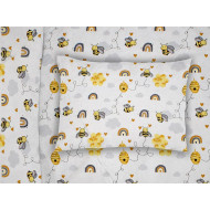 ΜΑΞΙΛΑΡΟΘΗΚΗ ΕΜΠΡΙΜΕ bebe Honey Bee 545 35X45 White-Yellow 100% Cotton
