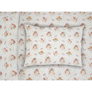 ΜΑΞΙΛΑΡΟΘΗΚΗ ΕΜΠΡΙΜΕ bebe Unicorn 209 35X45 White-Salmon Cotton 100%