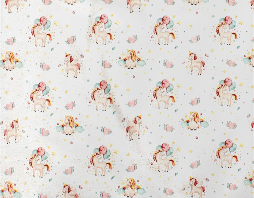 ΠΑΝΑ ΧΑΣΕ bebe Unicorn 209 80X80 White-Salmon Cotton 100%