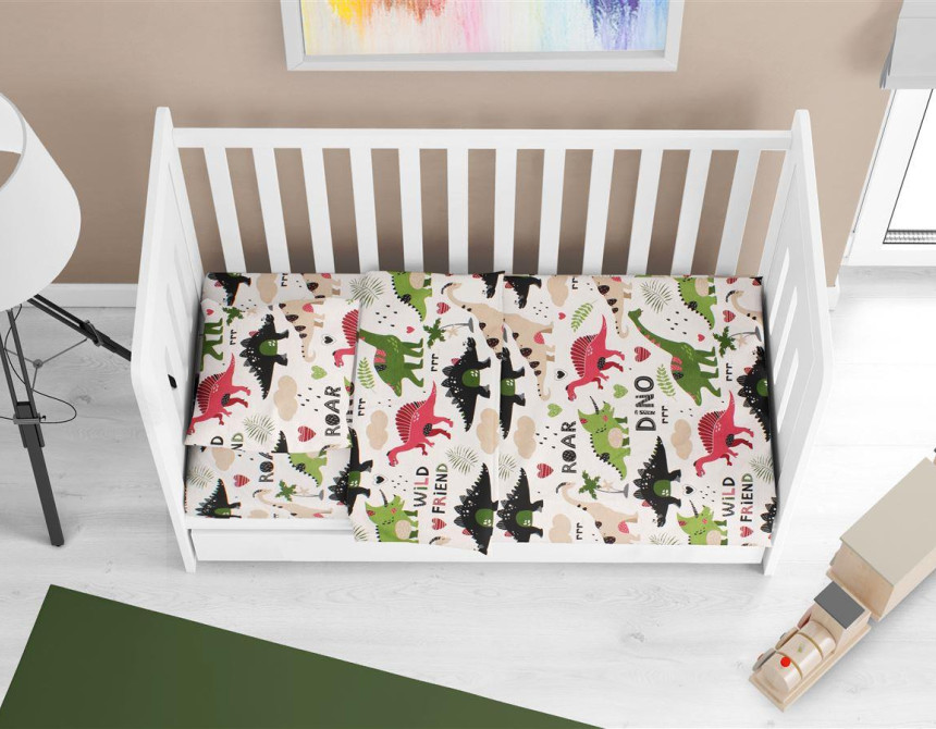 ΠΑΠΛΩΜΑΤΟΘΗΚΗ ΕΜΠΡΙΜΕ bebe Dinosaur 518 120X160 Multi-Colour 100% Cotton