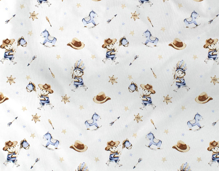 ΣΕΝΤΟΝΑΚΙ ΛΙΚΝΟΥ bebe Wild West 540 80X110 Sky Blue Cotton 100%
