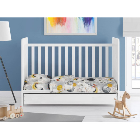 ΣΕΝΤΟΝΙΑ ΕΜΠΡΙΜΕ ΣΕΤ 3 τεμ bebe Spaceship 187 120X160 Grey Cotton 100%