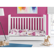 ΚΑΤΩΣΕΝΤΟΝΟ ΜΕ ΛΑΣΤΙΧΟ bebe Princess 390 0,70X1,40X0,15 Pink 70/30 Cott/Pol