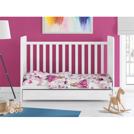 ΣΕΝΤΟΝΙΑ ΕΜΠΡΙΜΕ ΣΕΤ 3 τεμ bebe Princess 390 120X160 Pink 70/30 Cott/Pol