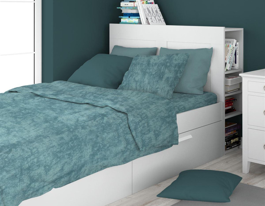 ΣΕΝΤΟΝΙΑ Σετ 3 τεμ Premium Shadow 616 160X240 Petrol 100% Cotton