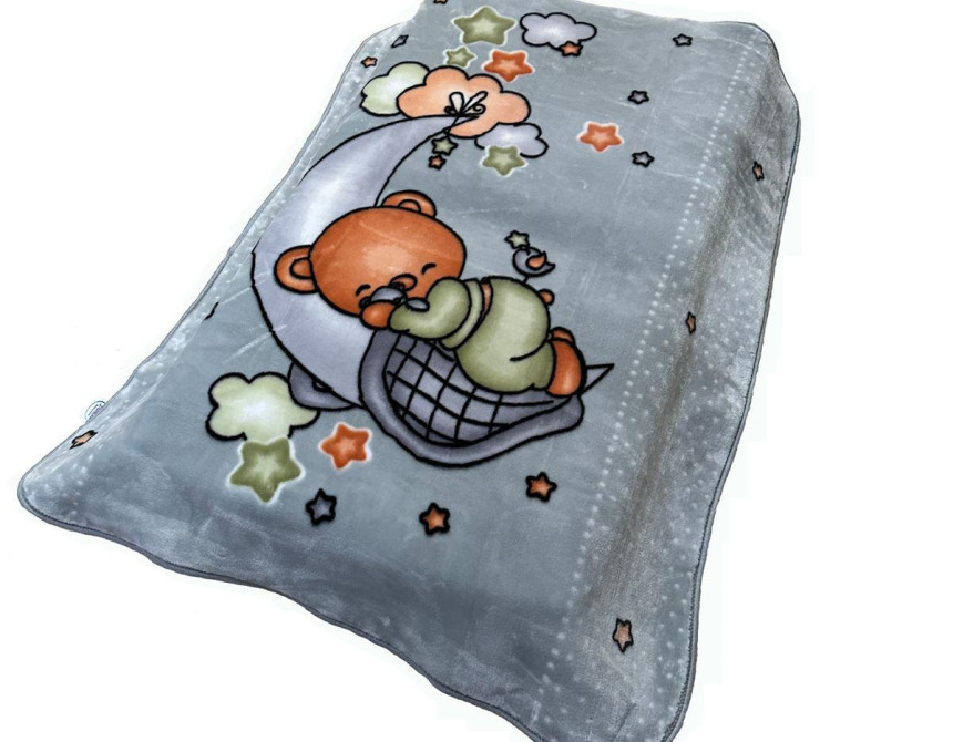ΚΟΥΒΕΡΤΑ ΒΕΛΟΥΤΕ ΠΟΛΥΤΕΛΕΙΑΣ bebe Crescent Moon 33 110X140 Light Grey 100% Polyester