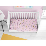 ΚΑΤΩΣΕΝΤΟΝΟ ΜΕ ΛΑΣΤΙΧΟ bebe Sweet Dreams 550 0,70X1,40X0,15 Pink 100% Cotton