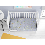 ΚΑΤΩΣΕΝΤΟΝΟ ΜΕ ΛΑΣΤΙΧΟ bebe Sweet Dreams 552 0,70X1,40X0,15 Grey 100% Cotton