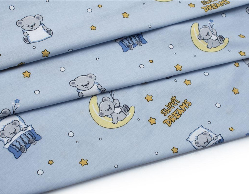 ΠΑΝΑ ΧΑΣΕ bebe Sweet Dreams 551 80X80 Sky Blue 100% Cotton