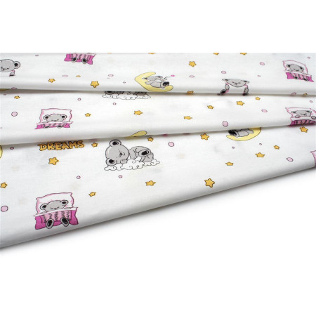 ΠΑΝΑ ΧΑΣΕ bebe Sweet Dreams 553 80X80 White-Pink 100% Cotton