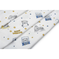 ΠΑΝΑ ΧΑΣΕ bebe Sweet Dreams 554 80X80 White-Sky Blue 100% Cotton