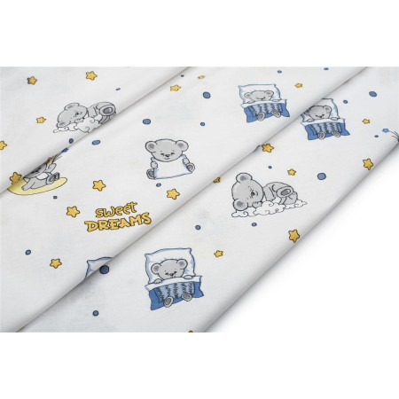 ΠΑΝΑ ΧΑΣΕ bebe Sweet Dreams 554 80X80 White-Sky Blue 100% Cotton