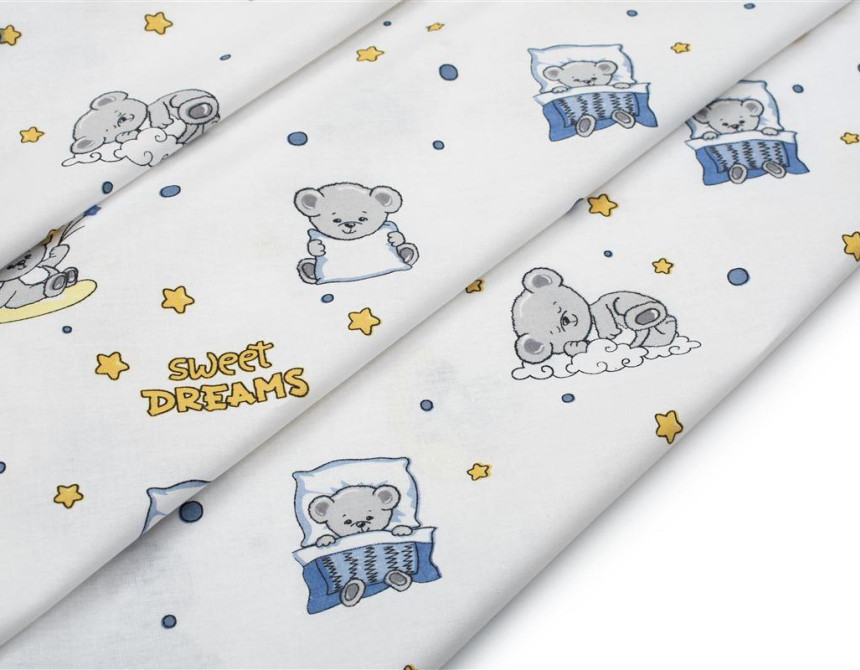 ΠΑΝΑ ΧΑΣΕ bebe Sweet Dreams 554 80X80 White-Sky Blue 100% Cotton