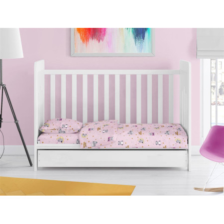 ΠΑΠΛΩΜΑΤΟΘΗΚΗ ΕΜΠΡΙΜΕ bebe Sweet Dreams 550 120X160 Pink 100% Cotton