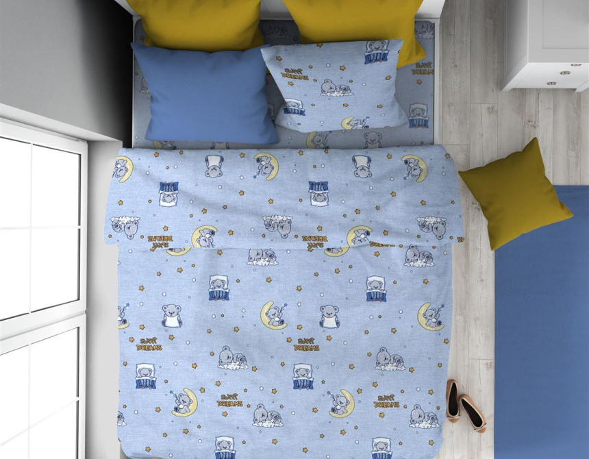 ΠΑΠΛΩΜΑΤΟΘΗΚΗ ΕΜΠΡΙΜΕ kids Sweet Dreams 551 160X240 Sky Blue 100% Cotton