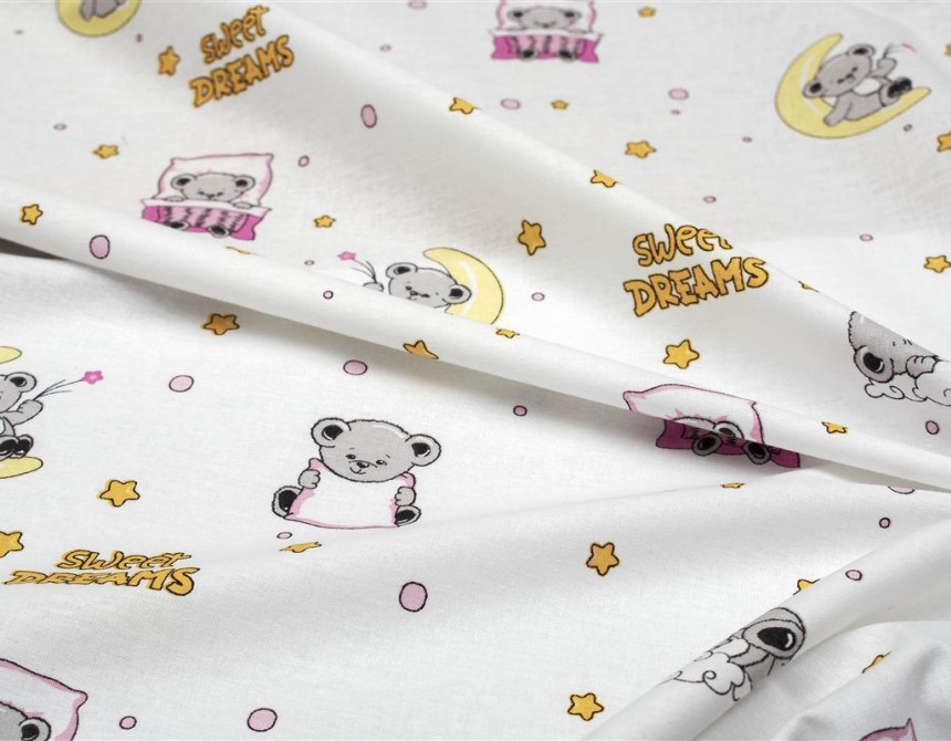 ΣΕΝΤΟΝΑΚΙ ΛΙΚΝΟΥ bebe Sweet Dreams 553 80X110 White-Pink 100% Cotton