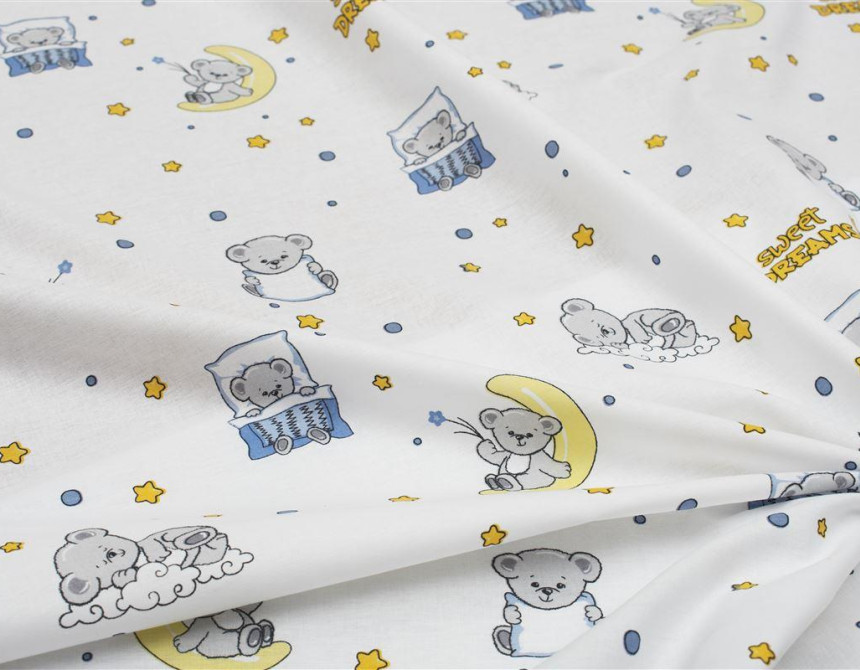 ΣΕΝΤΟΝΑΚΙ ΛΙΚΝΟΥ bebe Sweet Dreams 554 80X110 White-Sky Blue 100% Cotton