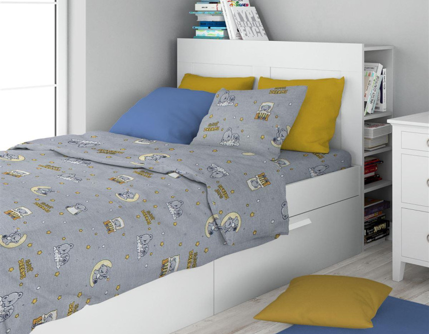 ΣΕΝΤΟΝΙΑ ΕΜΠΡΙΜΕ ΣΕΤ 2 τεμ kids Sweet Dreams 552 160X240 Grey 100% Cotton
