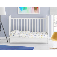 ΣΕΝΤΟΝΙΑ ΕΜΠΡΙΜΕ ΣΕΤ 3 τεμ bebe Sweet Dreams 554 120X160 White-Sky Blue 100% Cotton