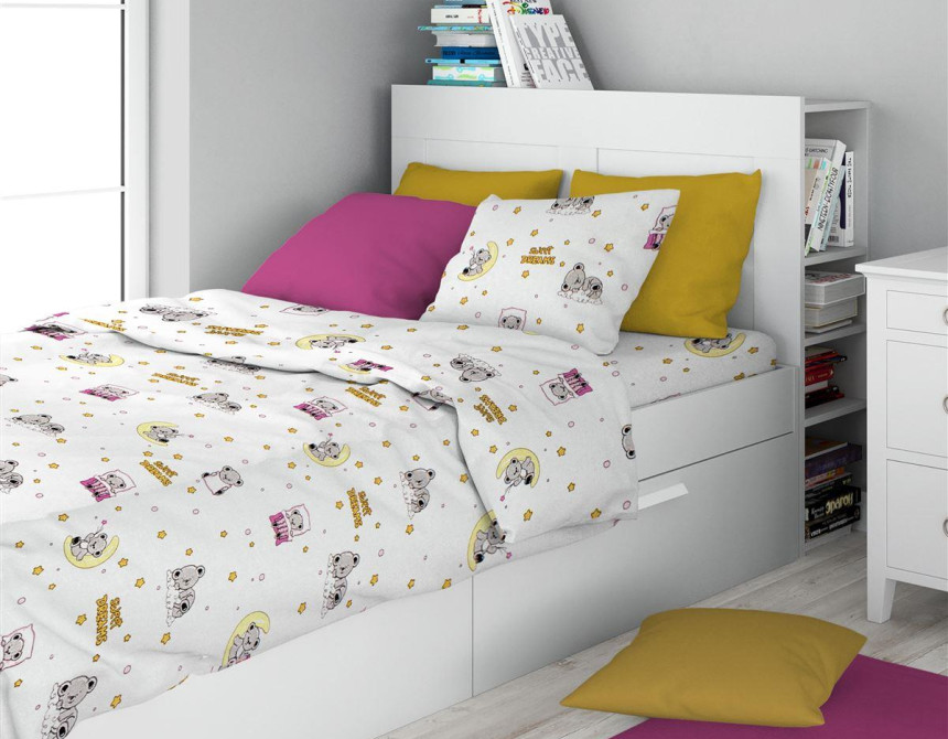 ΣΕΝΤΟΝΙΑ ΕΜΠΡΙΜΕ ΣΕΤ 3 τεμ kids Sweet Dreams 553 160X240 White-Pink 100% Cotton