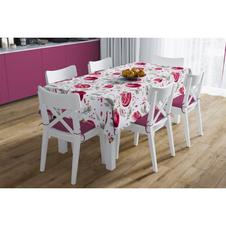 ΑΛΕΚΙΑΣΤΟ ΣΕΤ 2 τεμ (ΤΡΑΠ/ΛΟ 140X140/ΤΡΑΒΕΡΣΑ 40X140) Pomegranate 458 White Cott/Pol 70/30