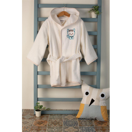 ΜΠΟΥΡΝΟΥΖΙ Με Κέντημα bebe Kitty 137 SIZE:04 Λευκό 100% Cotton