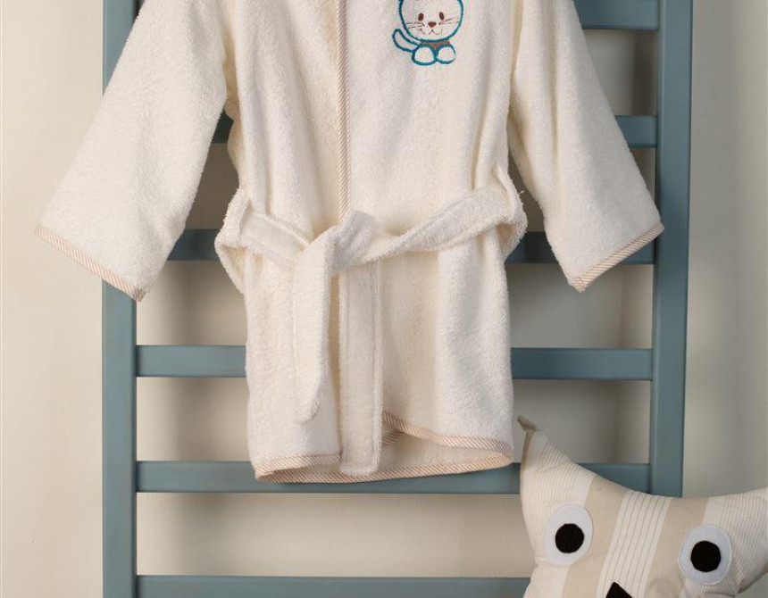 ΜΠΟΥΡΝΟΥΖΙ Με Κέντημα bebe Kitty 137 SIZE:04 Λευκό 100% Cotton