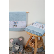 ΠΕΤΣΕΤΑ Με Ψηφιακή Εκτύπωση Σετ 2 τεμ bebe Painter 131 30X50,70X140 Σιελ 100% Cotton