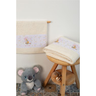 ΠΕΤΣΕΤΑ Με Ψηφιακή Εκτύπωση Σετ 2 τεμ bebe Balloon 67 30X50,70X140 Εκρού 100% Cotton