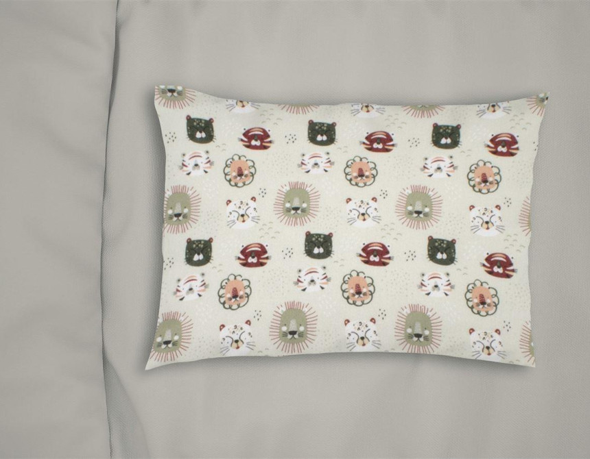 ΜΑΞΙΛΑΡΟΘΗΚΗ ΕΜΠΡΙΜΕ kids Big Cats 27 50X70 Light Olive 100% Cotton Flannel