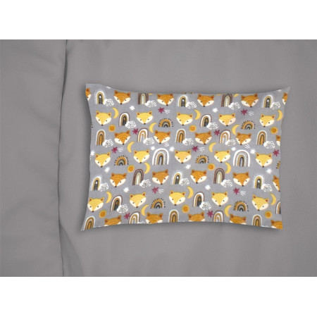 ΜΑΞΙΛΑΡΟΘΗΚΗ ΕΜΠΡΙΜΕ bebe Fox 53 35X45 Grey 100% Cotton Flannel