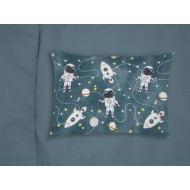 ΜΑΞΙΛΑΡΟΘΗΚΗ ΕΜΠΡΙΜΕ bebe Galaxy Travel 91 35X45 Petrol 100% Cotton Flannel