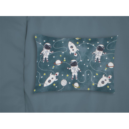 ΜΑΞΙΛΑΡΟΘΗΚΗ ΕΜΠΡΙΜΕ bebe Galaxy Travel 91 35X45 Petrol 100% Cotton Flannel
