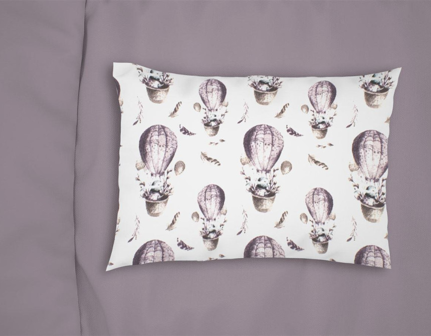 ΜΑΞΙΛΑΡΟΘΗΚΗ ΕΜΠΡΙΜΕ bebe Hot Air Balloon 78 35X45 Lilac 100% Cotton Flannel