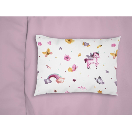 ΜΑΞΙΛΑΡΟΘΗΚΗ ΕΜΠΡΙΜΕ bebe Unicorn 105 35X45 White 100% Cotton Flannel