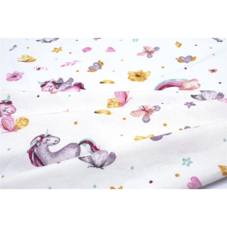 ΣΕΝΤΟΝΑΚΙ ΛΙΚΝΟΥ bebe Unicorn 105 80X110 White 100% Cotton Flannel