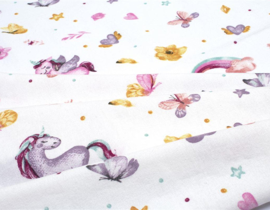 ΣΕΝΤΟΝΑΚΙ ΛΙΚΝΟΥ bebe Unicorn 105 80X110 White 100% Cotton Flannel