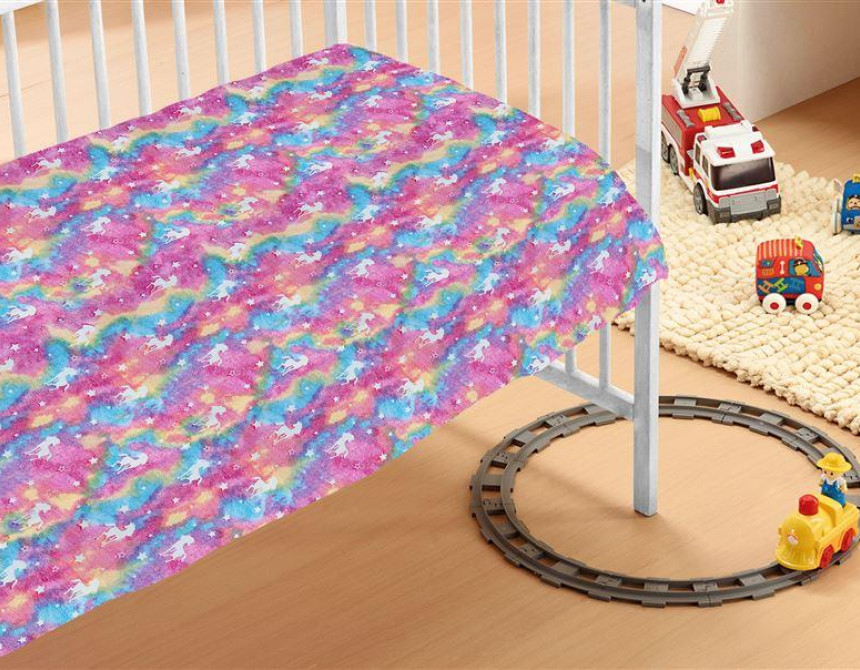 Κουβέρτα Fleece φωσφορίζουσα Unicorn 70X110 100% Polyester