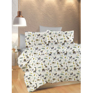ΠΑΠΛΩΜΑΤΟΘΗΚΗ ΕΜΠΡΙΜΕ kids Zoo 557 160X240 White-Grey 100% Cotton