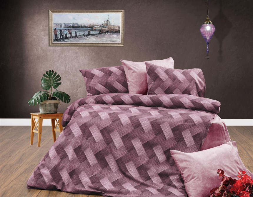 ΣΕΝΤΟΝΙΑ ΕΜΠΡΙΜΕ ΣΕΤ 4 τεμ Αλκμήνη 453 220X240 Mauve 70/30 Cott/Pol